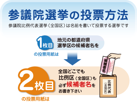 参議院選挙の投票方法 羽生田たかし はにゅうだ たかし オフィシャルサイト